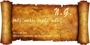 Németh Győző névjegykártya